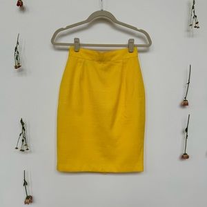 Vintage Yellow Linen blend Beechers Brook skirt​ xs